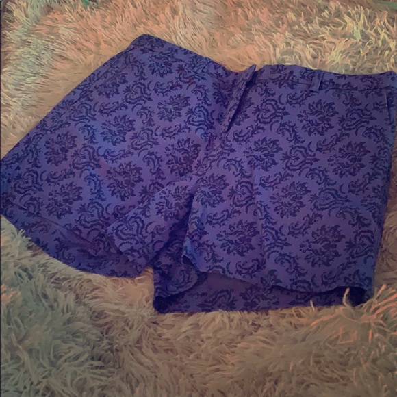 Blue Damask Pattern Cynthia Rowley Shorts - Picture 2 of 4